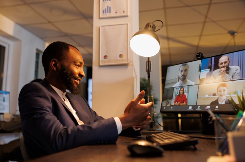 Video conferencing helps businesses strengthen client relationships. Source: Envato